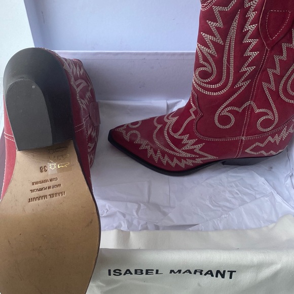 Brand new Isabel Marant red and white leather boots size 7 - Picture 5 of 9
